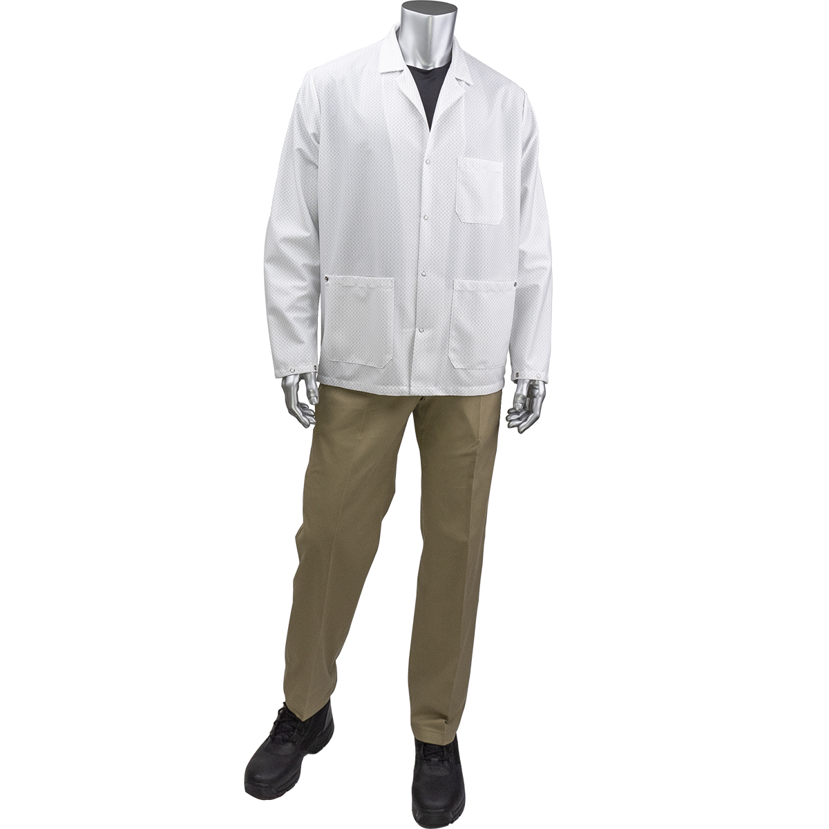 BR16-45 PIP® Uniform Technology™ Staticon Short ESD Lab Coats, White